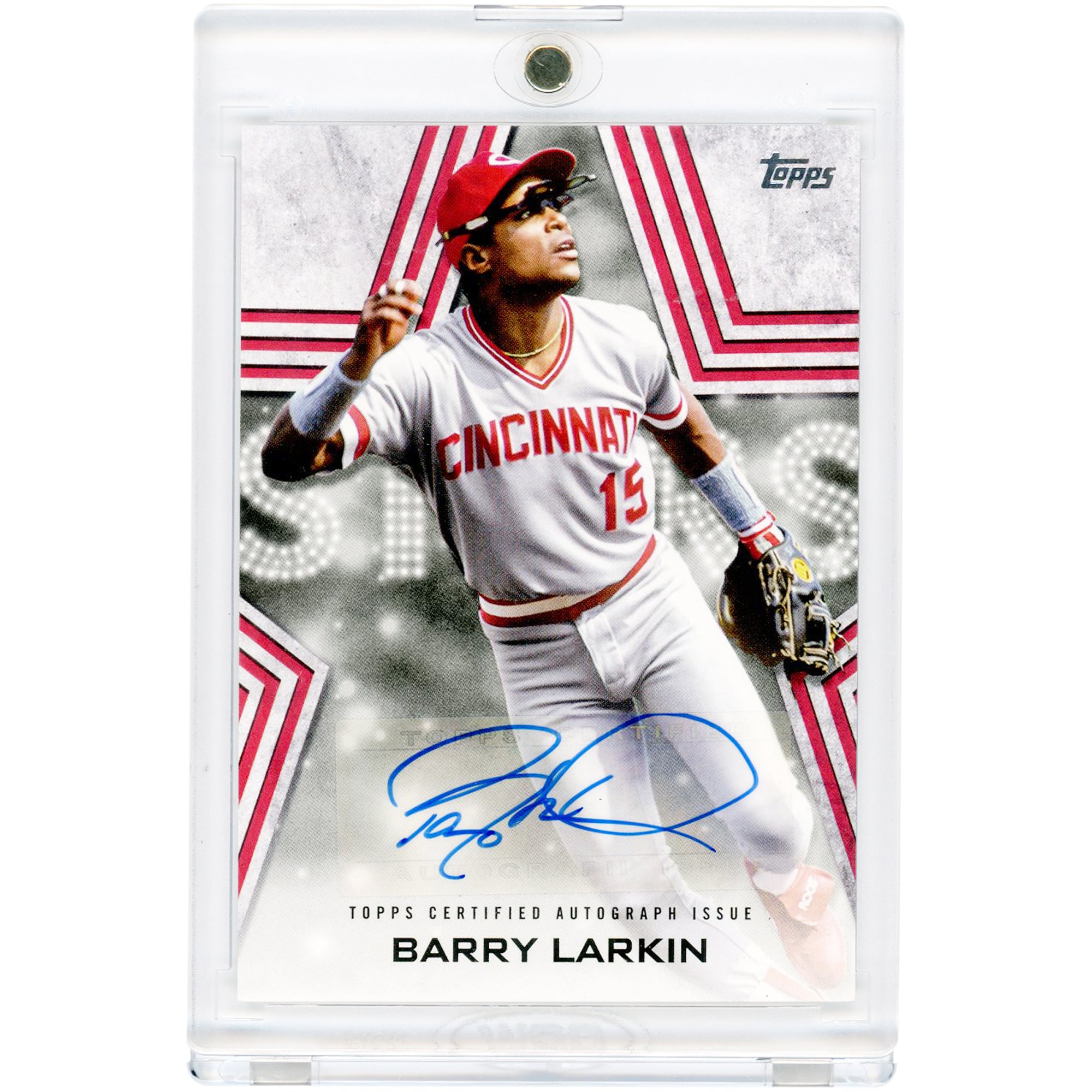 Carte autographiée Barry Larkin des Reds de Cincinnati #BSA-BL