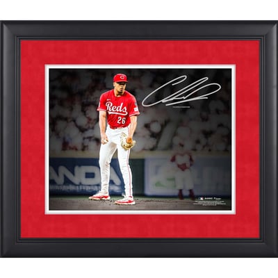 Chase Burns Cincinnati Reds Facsimile Signature Fanatics Authentic Framed 11" x 14" Spotlight Photograph
