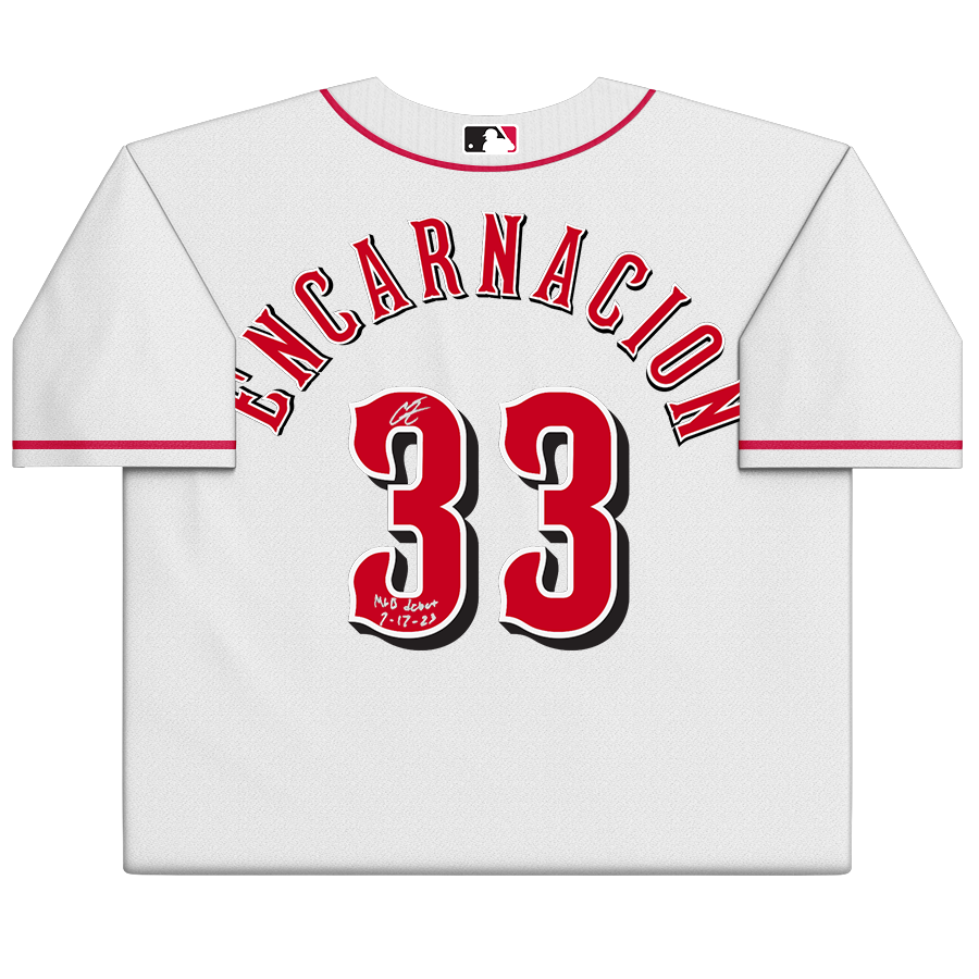 Christian Encarnacion-Strand Cincinnati Reds Autographed White Nike Replica Jersey with "MLB Debut 7-17-23" Inscription