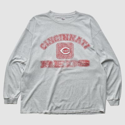 Cincinnati Reds Delta 2000s Long Sleeve T-shirt - Gray - XL by Fanatics Real Vintage