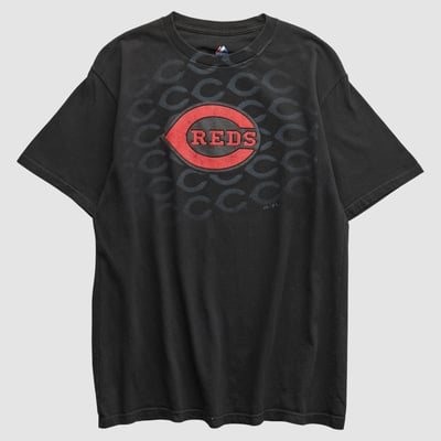 Cincinnati Reds Majestic 2010s T-shirt - Black - S by Fanatics Real Vintage