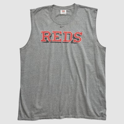 Cincinnati Reds Nike 2000s Tank - Dark Heather Gray - XL by Fanatics Real Vintage