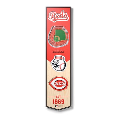 Cincinnati Reds Fanpoint 8'' x 32'' 3D StadiumView Banner