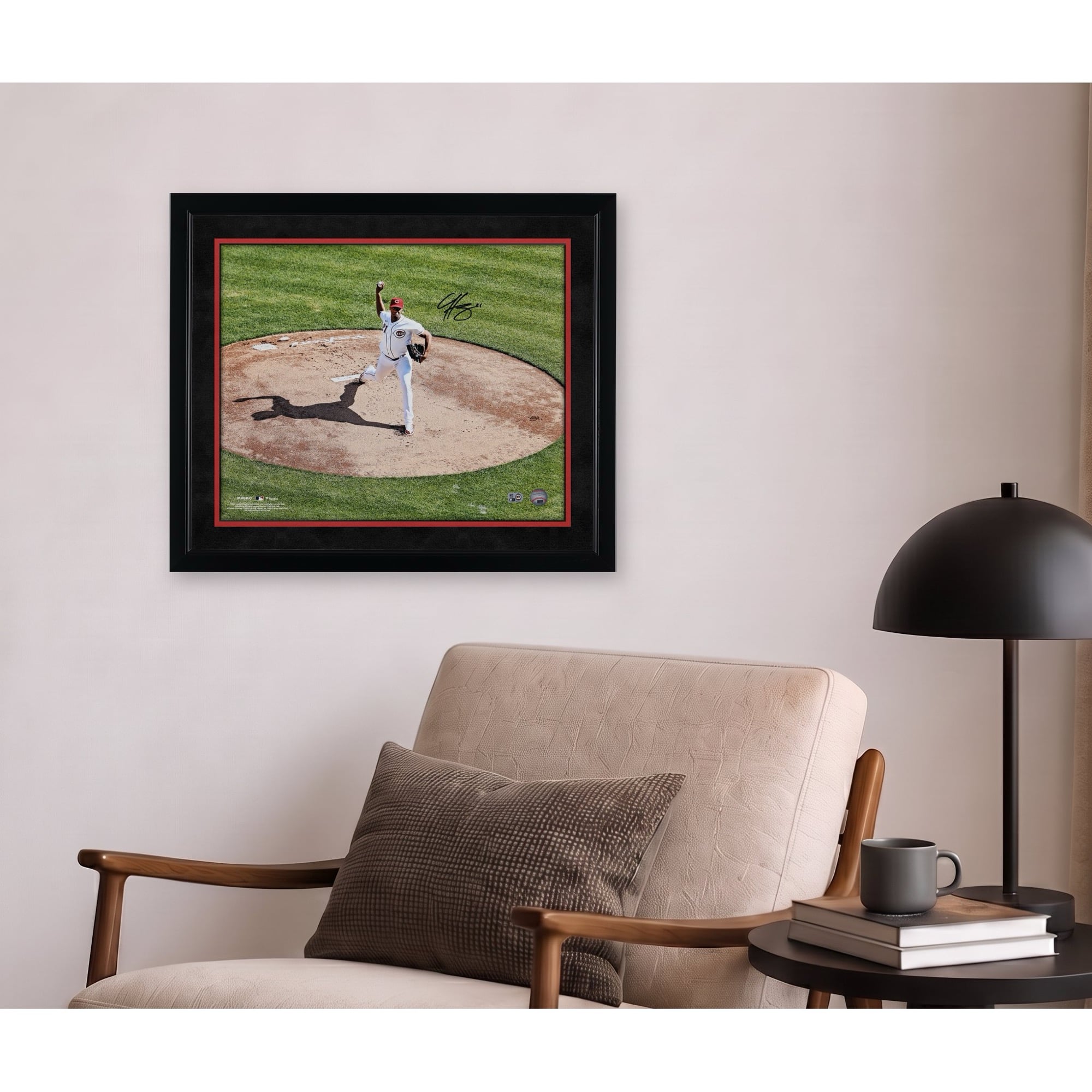 Hunter Greene Cincinnati Reds Autographed 16" x 20" First Pitch Opening Day 2023 Photograph