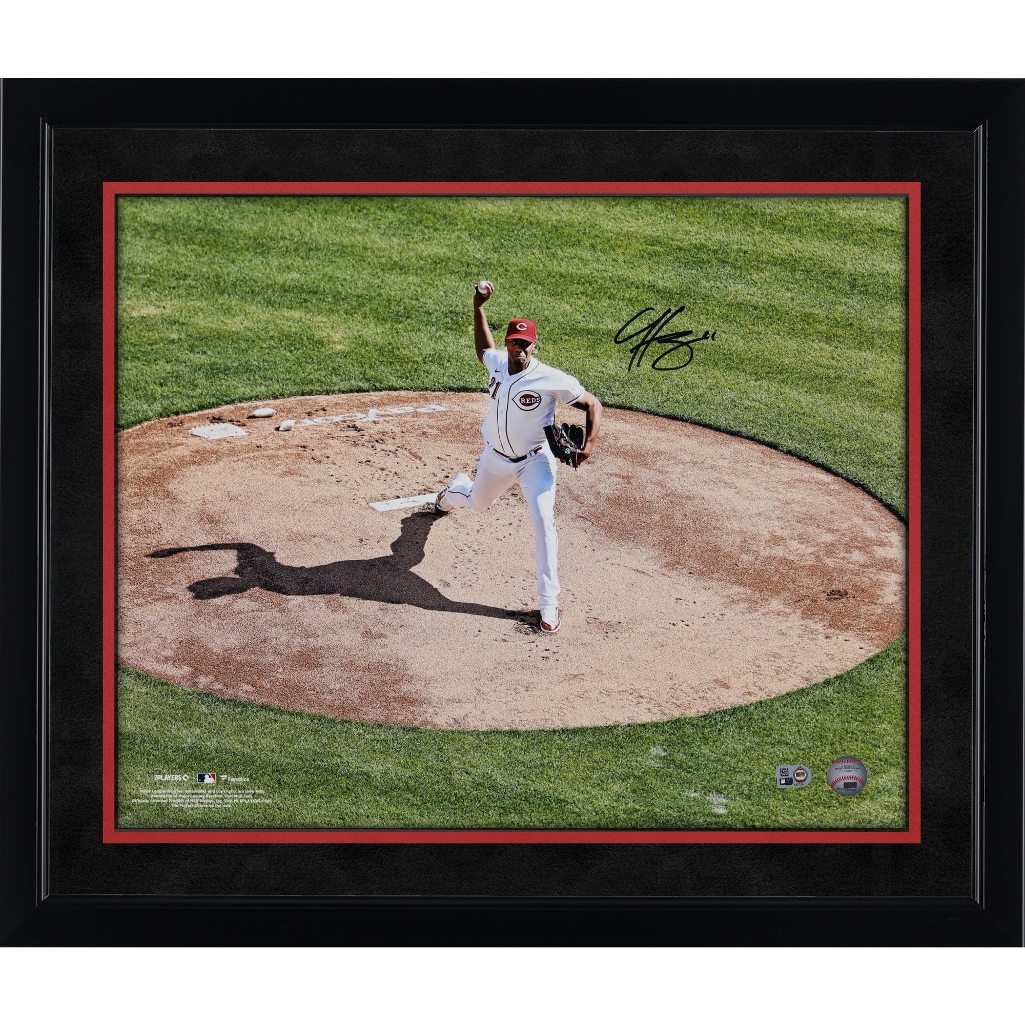 Hunter Greene Cincinnati Reds Autographed 16" x 20" First Pitch Opening Day 2023 Photograph