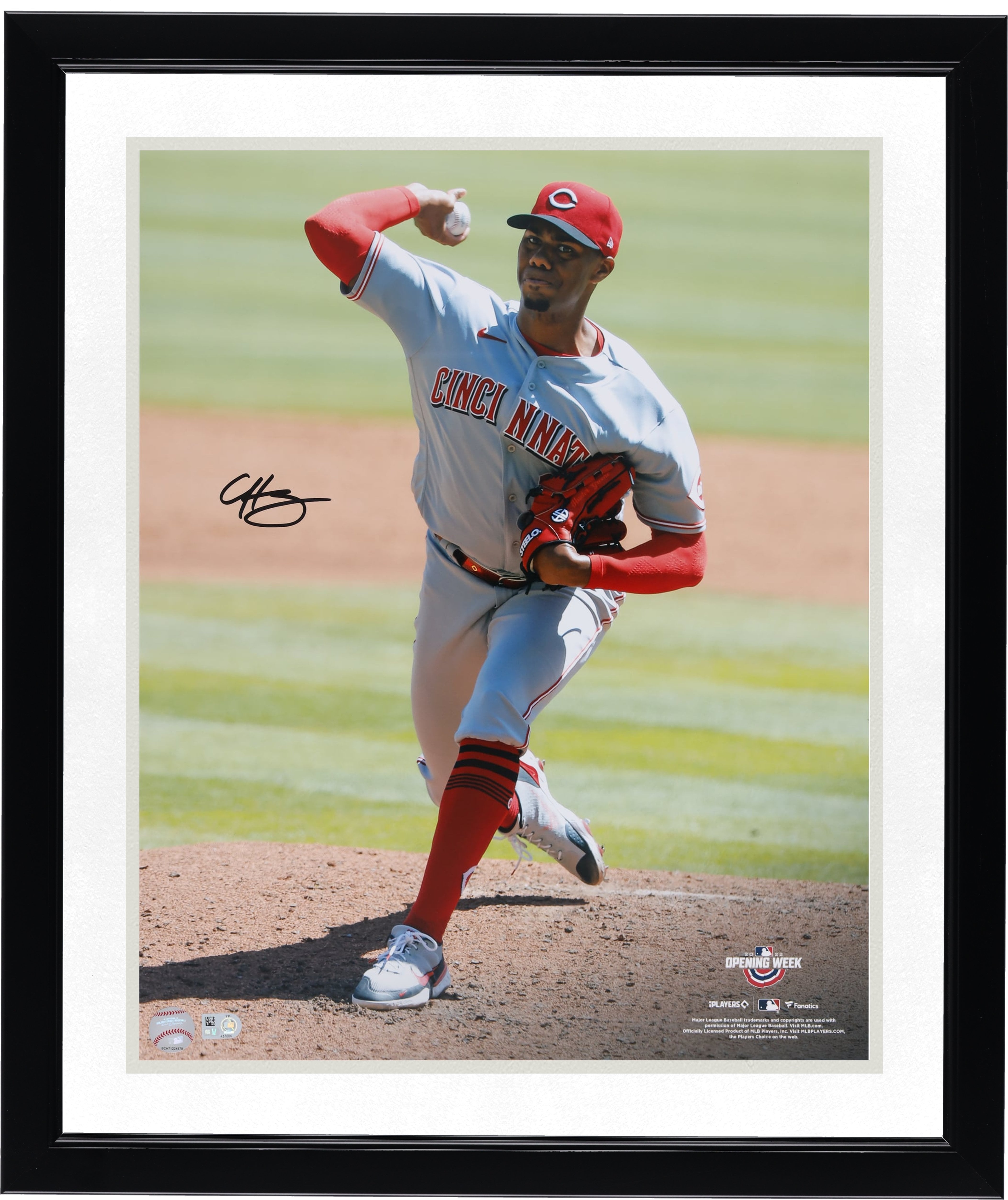 Hunter Greene Cincinnati Reds Autographed 16'' x 20'' Pitching Photograph