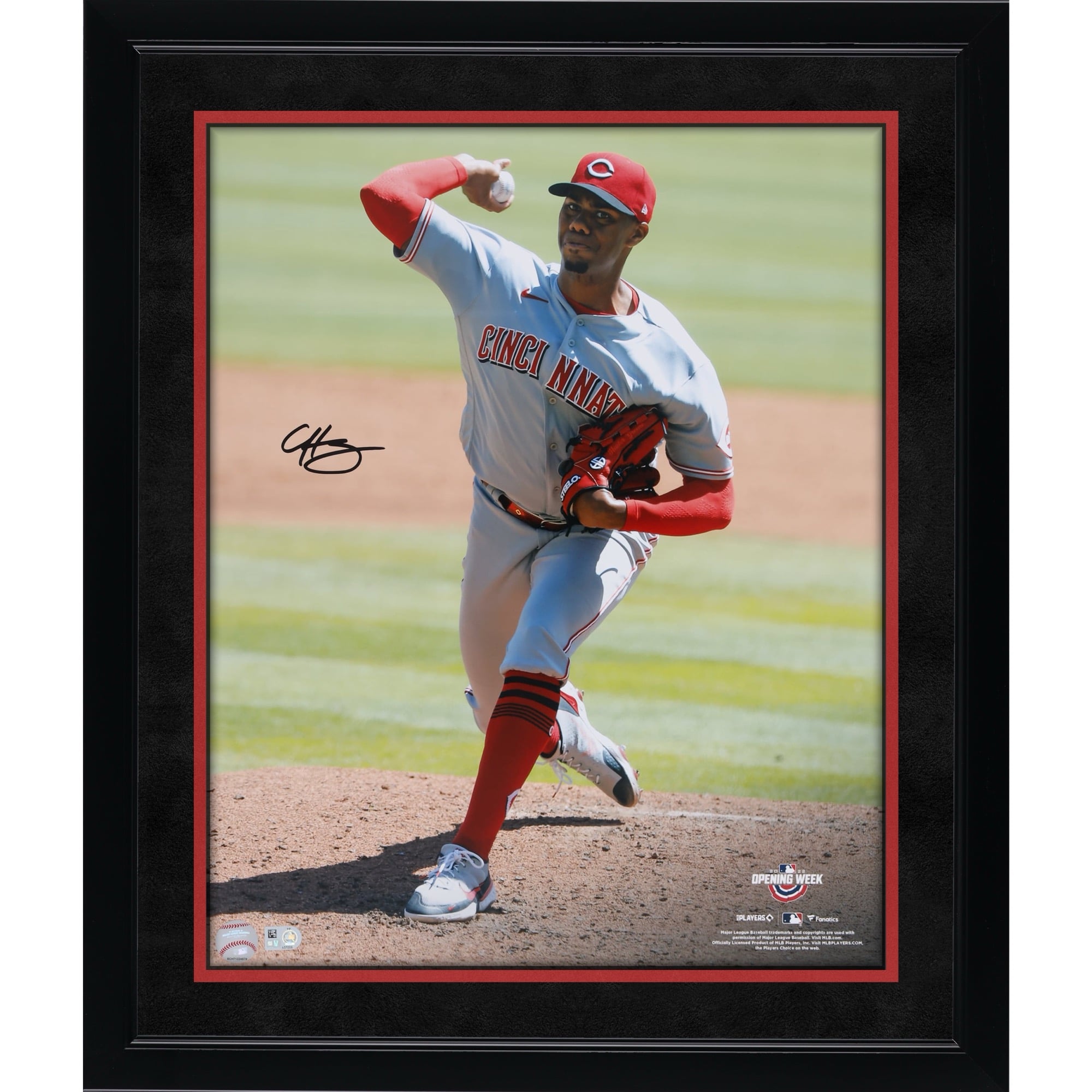 Hunter Greene Cincinnati Reds Autographed 16'' x 20'' Pitching Photograph