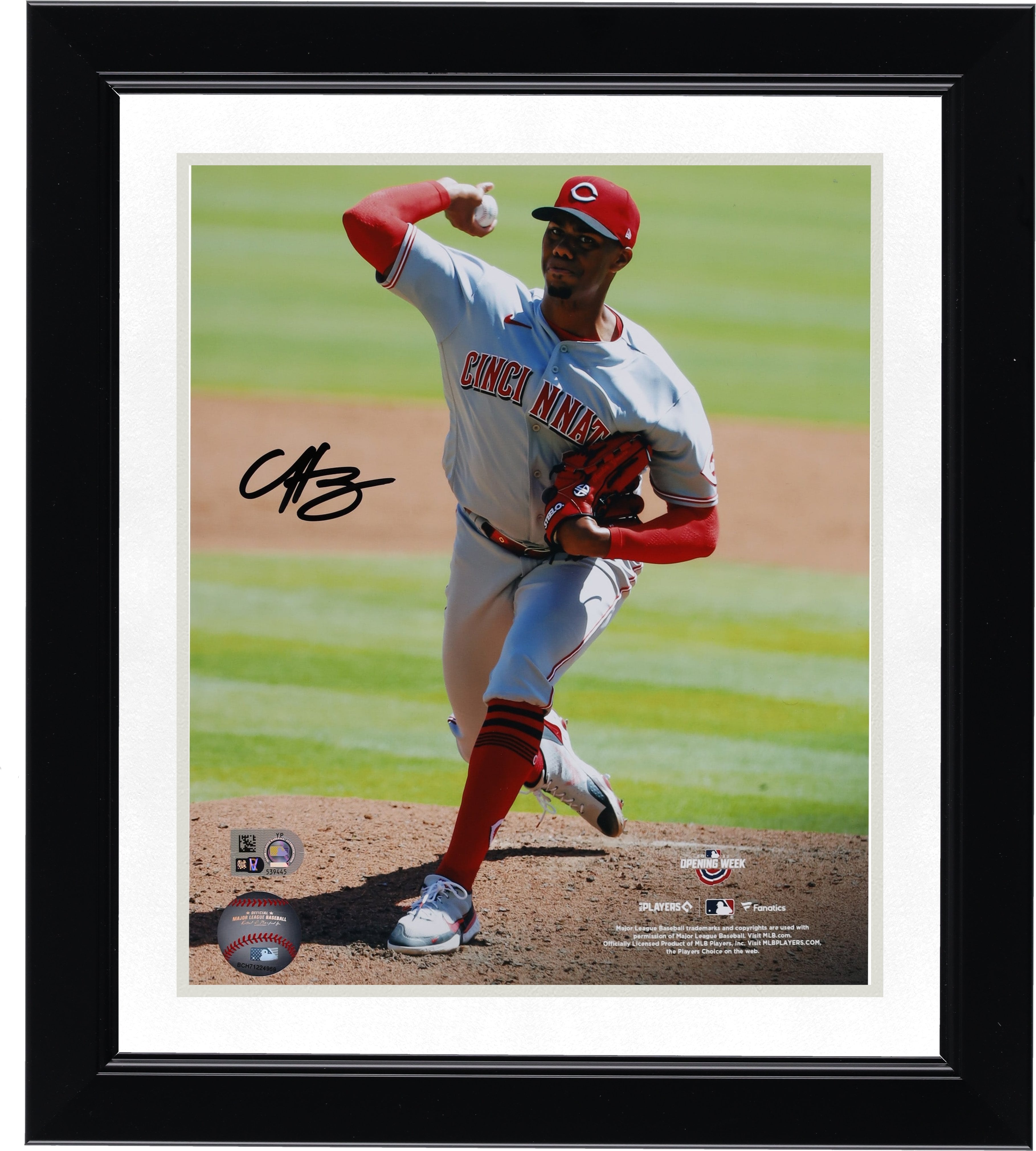 Hunter Greene Cincinnati Reds Autographed 8'' x 10'' Pitching Photograph
