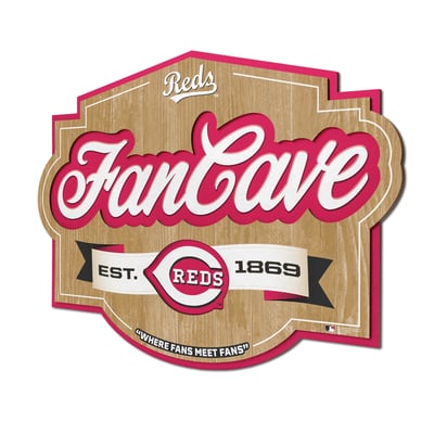 Cincinnati Reds IDNA 12.5" x 17" Fan Cave Sign