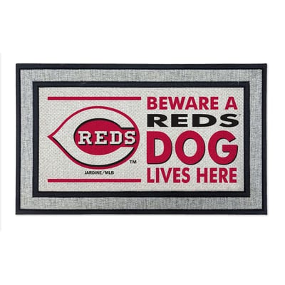 Cincinnati Reds Jardine 18" x 30" Indoor/Outdoor Team Dog Lives Here