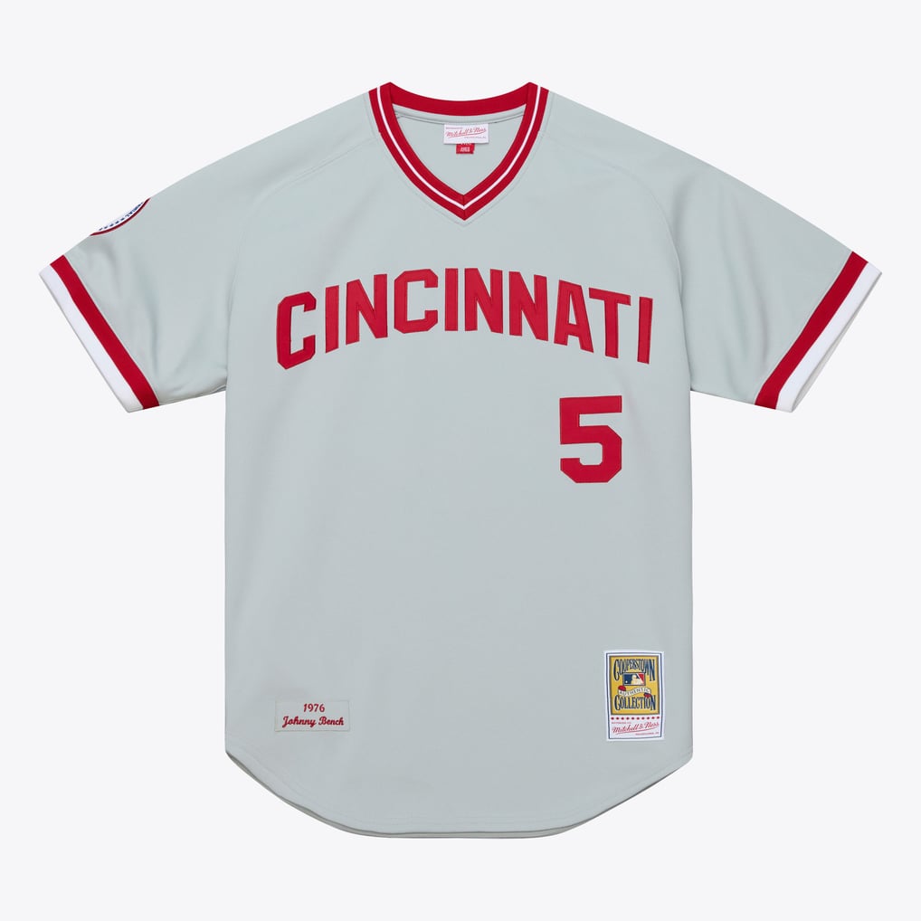 Johnny Bench Cincinnati Reds 1976 Gray Authentic Jersey