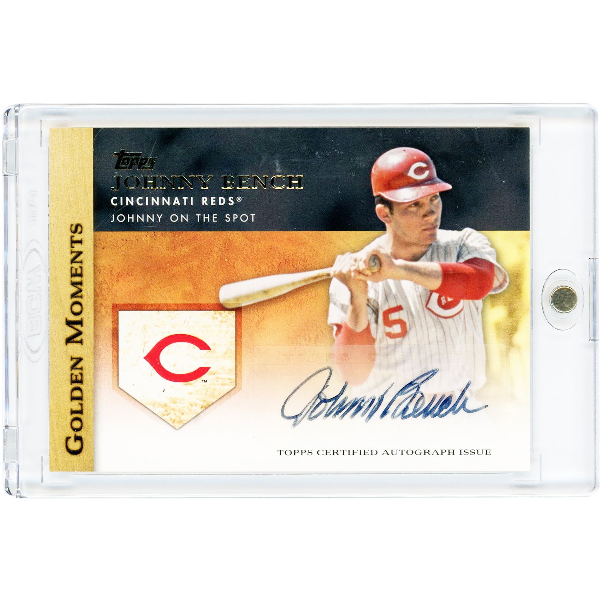 Johnny Bench Cincinnati Reds Autographed 2012 Topps Golden Moments #GMA-JB Card