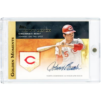 Johnny Bench Cincinnati Reds Autographed 2012 Topps Golden Moments #GMA-JB Card