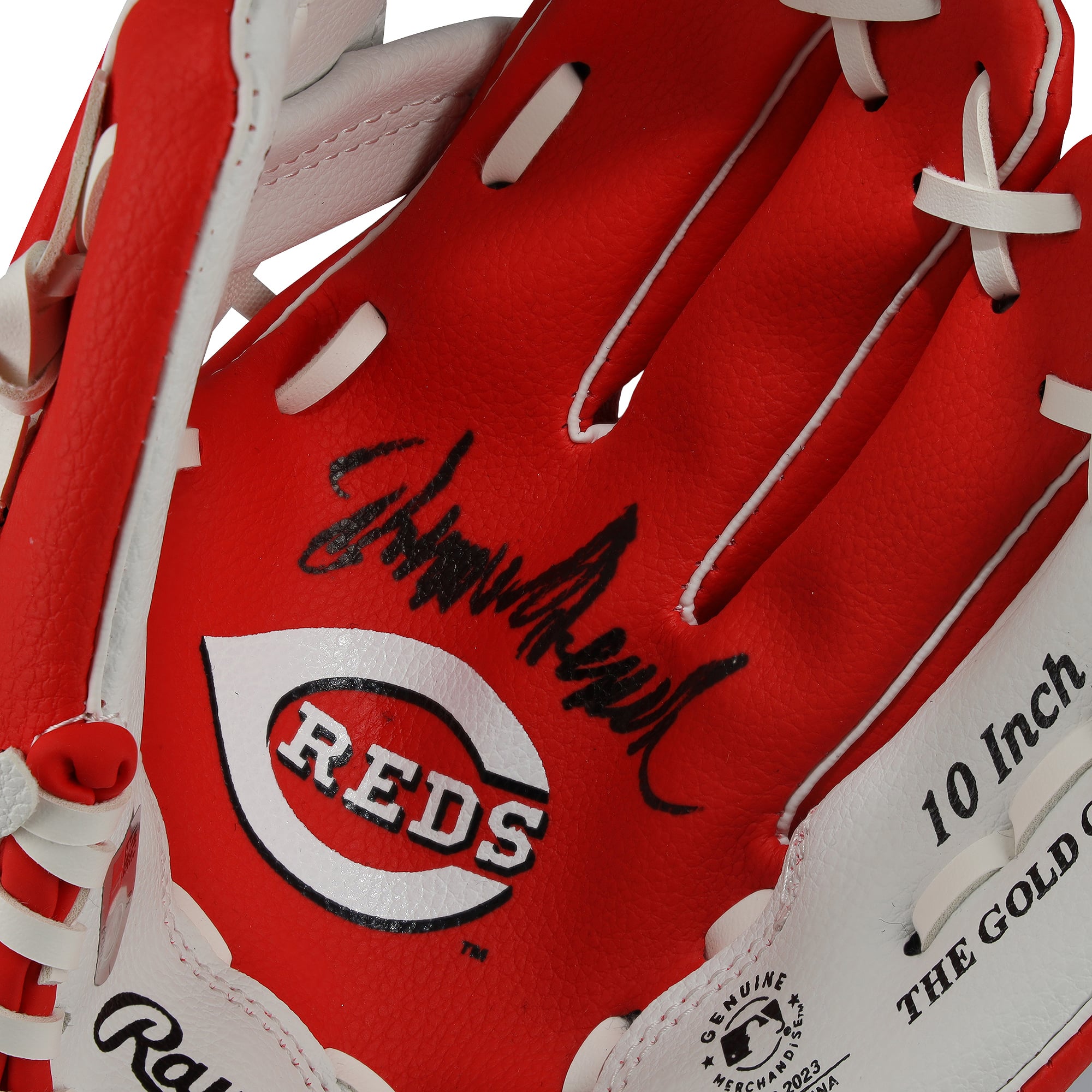 Johnny Bench Cincinnati Reds Autographed Rawlings 10" Collectible Team Logo Glove