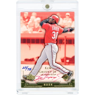 Ken Griffey Jr. Cincinnati Reds Autographed 2003 Upper Deck Ultimate Collection '03 Upper Deck Sweet Spot Buyback Red Ink #36 #22/75 Card