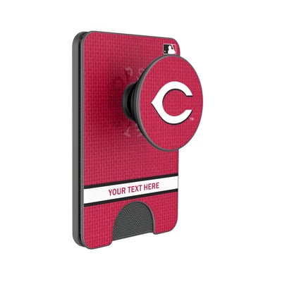 Cincinnati Reds Keyscaper Personalized Solid PopSockets Magnetic Wallet