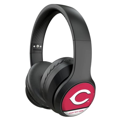 Cincinnati Reds Keyscaper Personalized Solid Wireless Bluetooth Headphones With Case