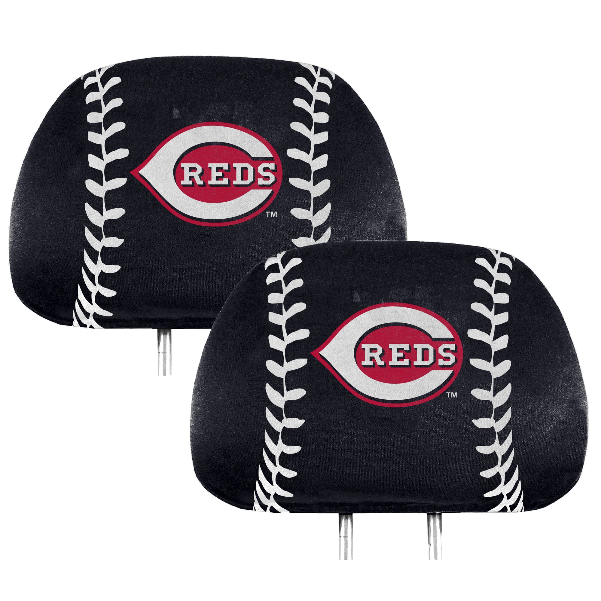 Housses d'appuie-tête imprimées Logo Brands Cincinnati Reds (lot de deux)