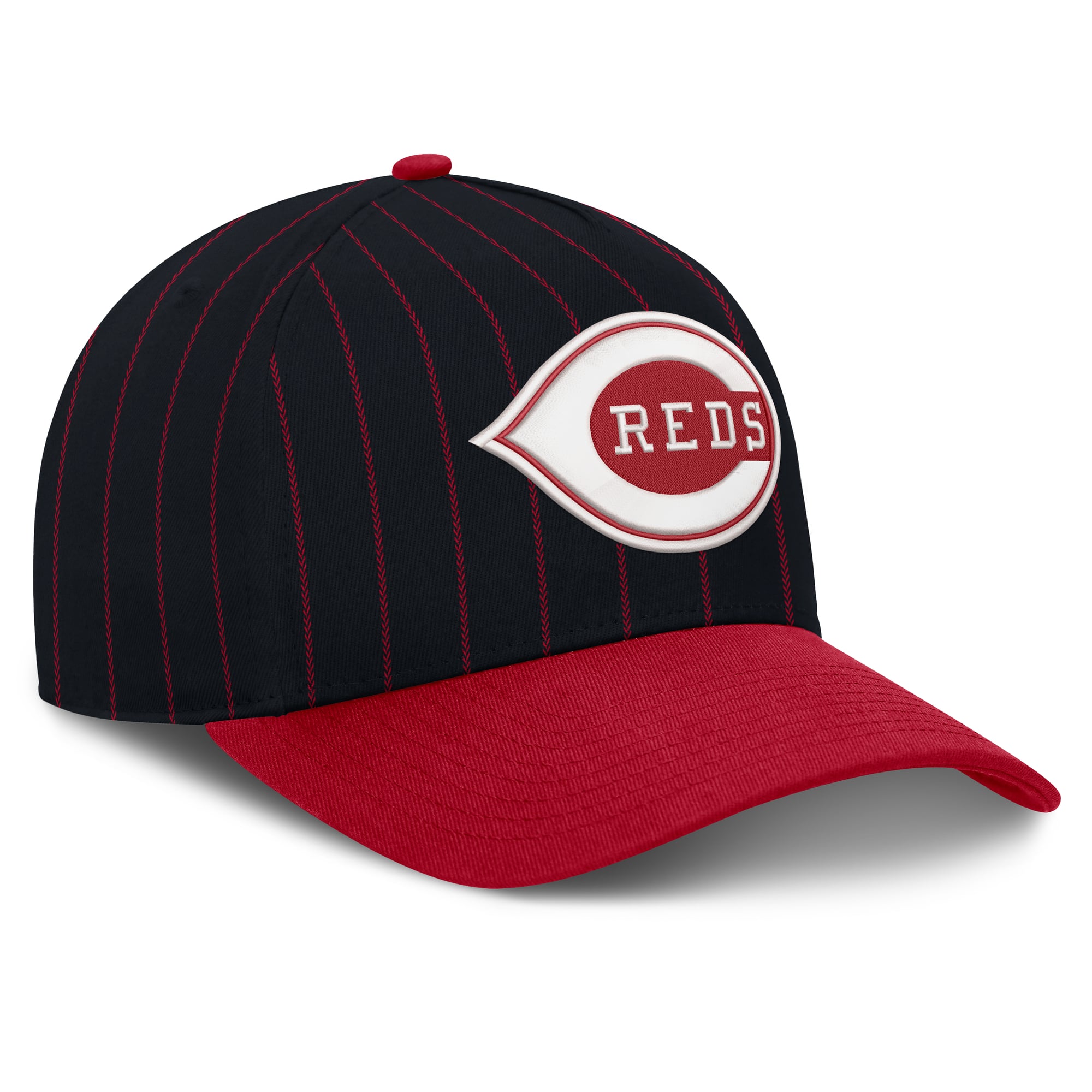 Casquette ajustable Nike noire et rouge Cincinnati Reds Cooperstown Rise pour homme