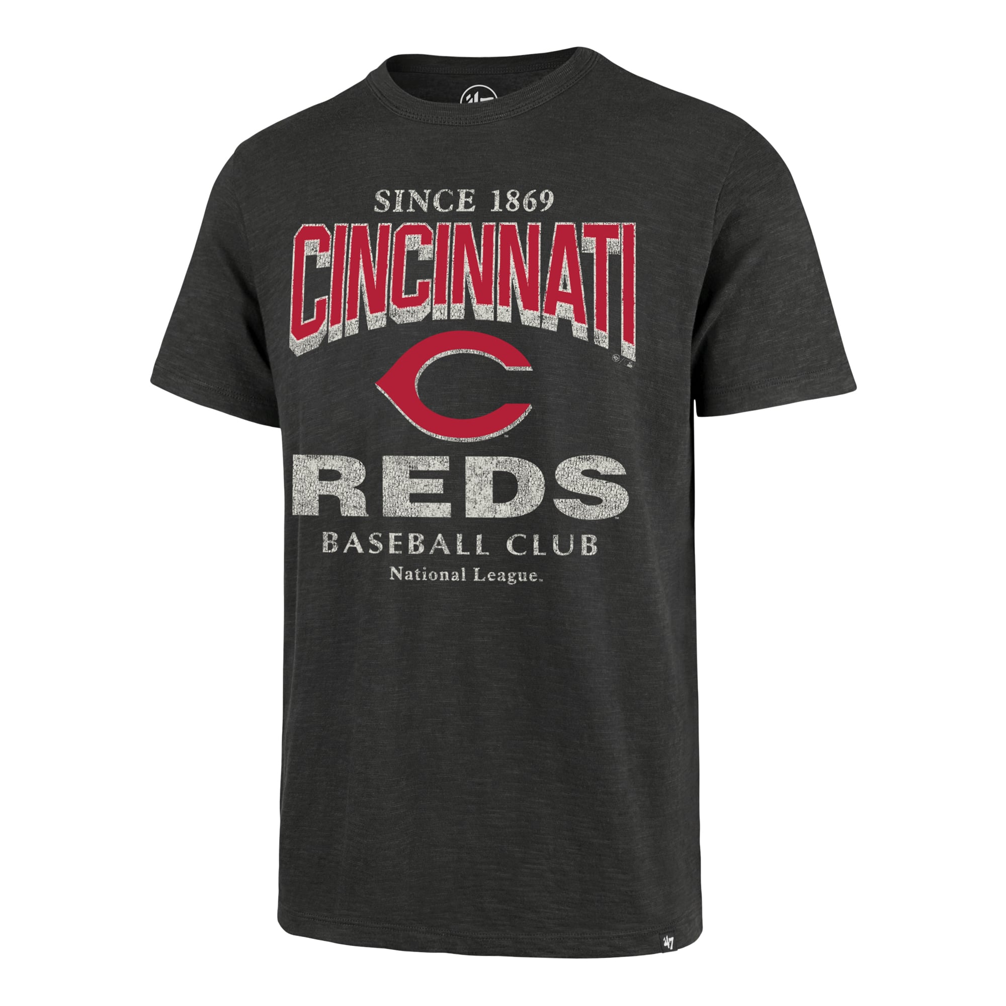 T-shirt homme '47 Charcoal Cincinnati Reds Head On Scrum