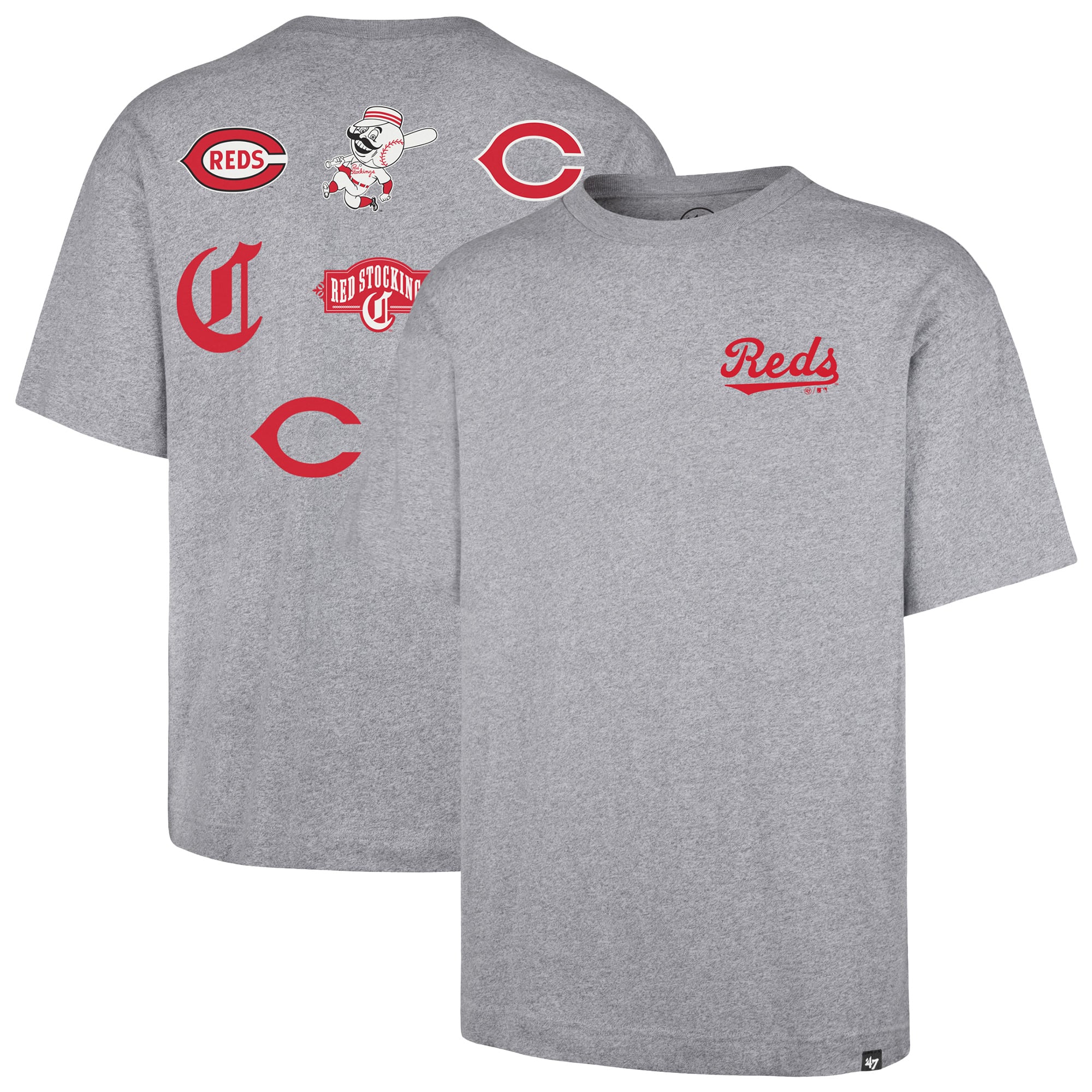 T-shirt homme gris '47 Cincinnati Reds History Lock Foundation