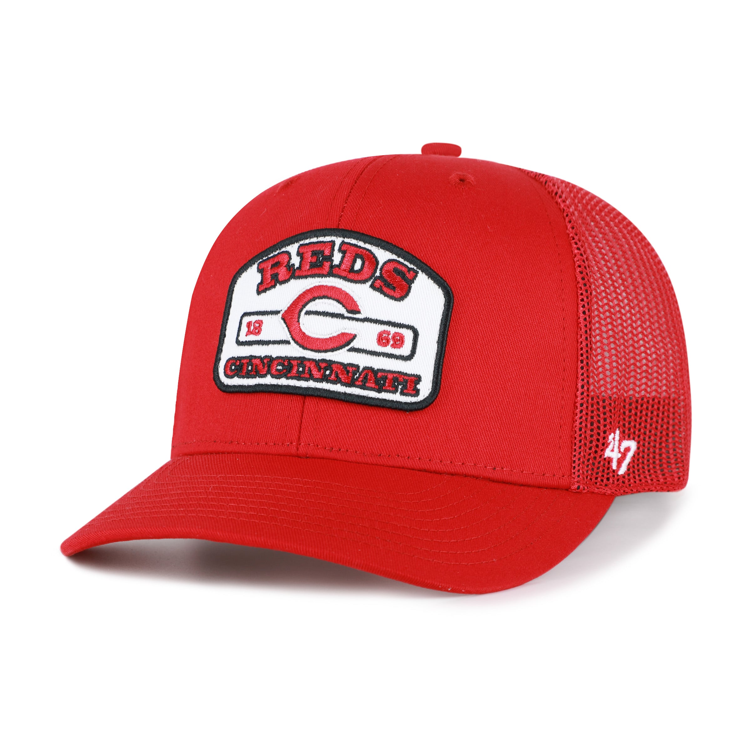 Men's '47  Red Cincinnati Reds Roadway Trucker Snapback Hat