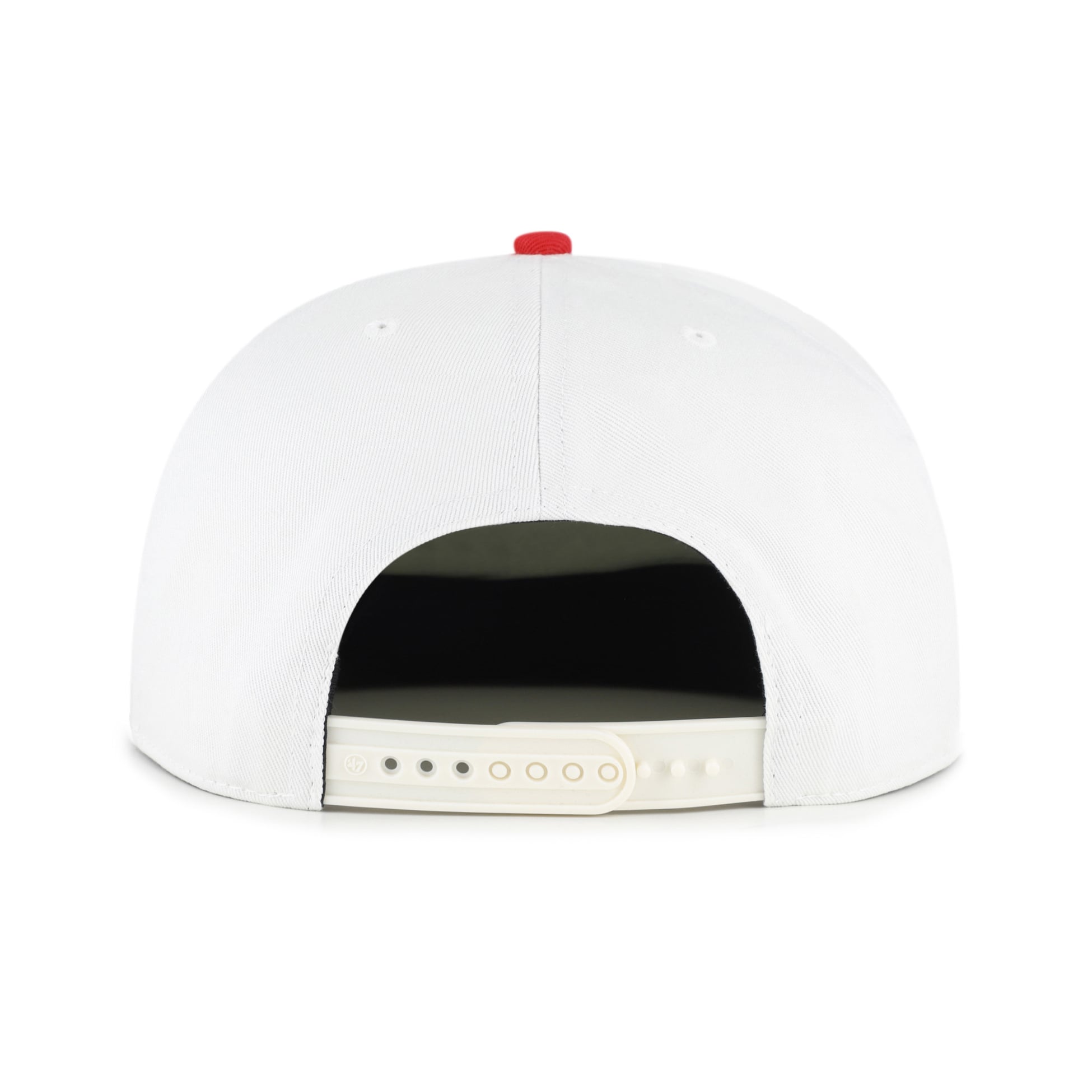 Men's '47 White/Red Cincinnati Reds Script Stack Relaxed Captain Snapback