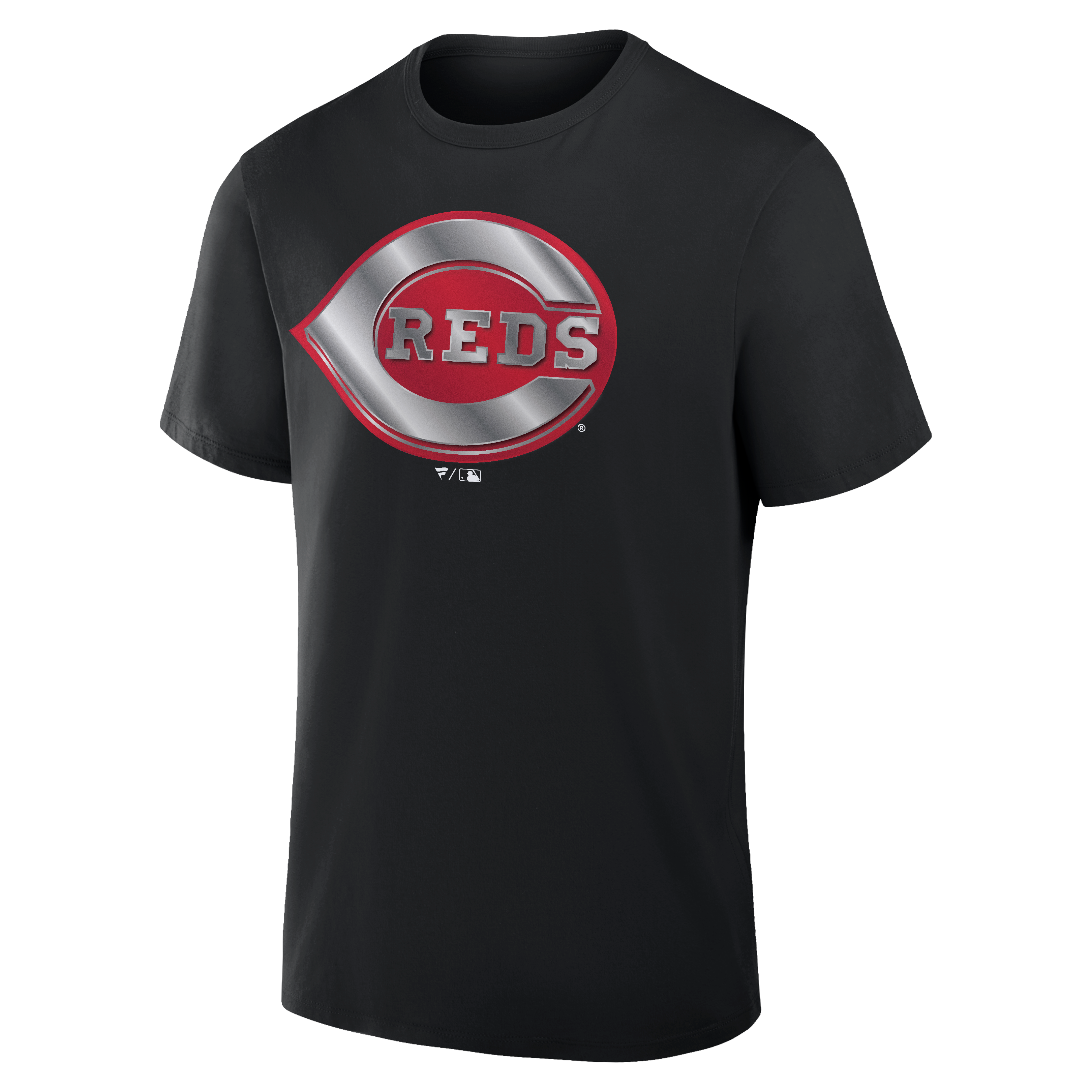 Men's Black Cincinnati Reds Metallic Mascot T-Shirt
