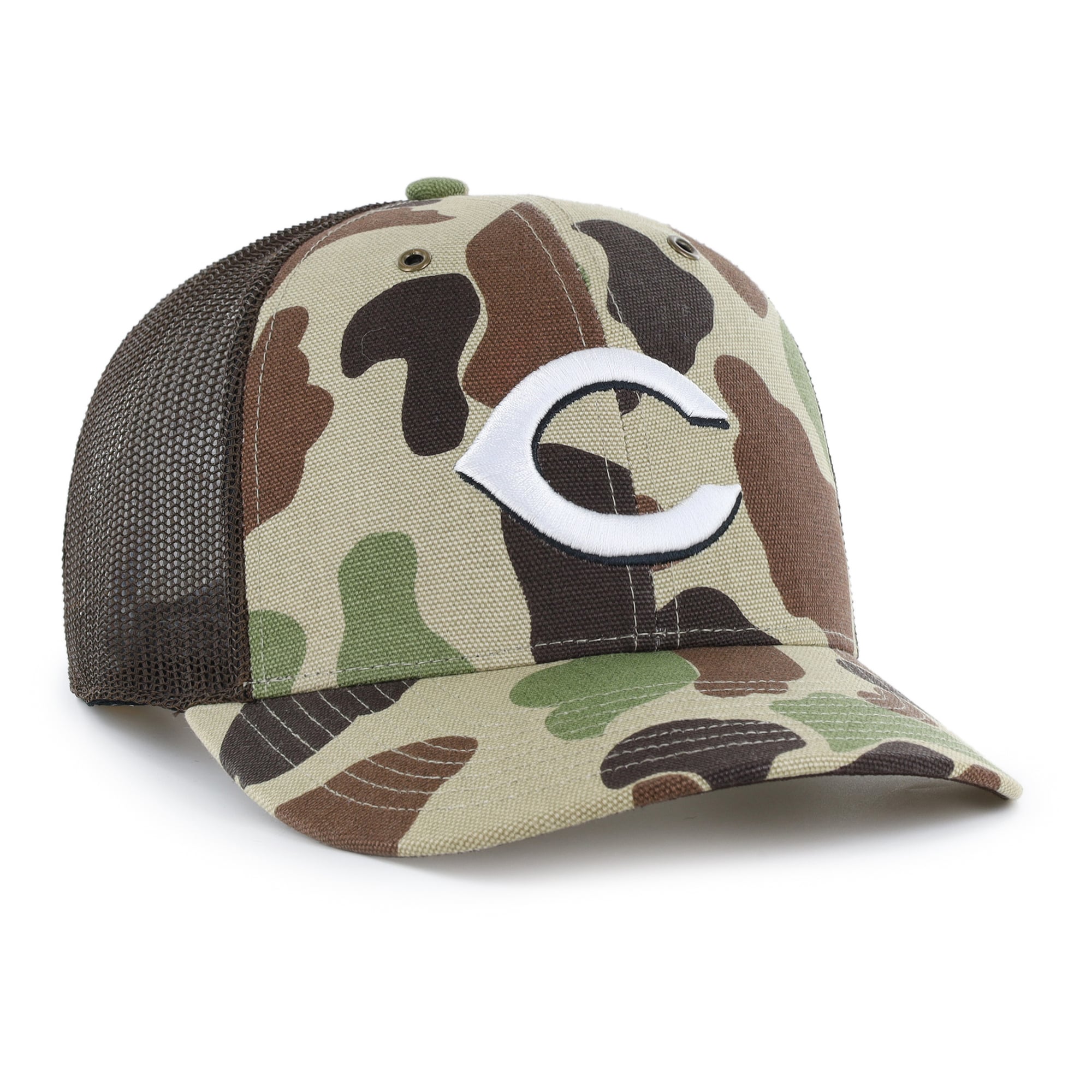 Casquette trucker ajustable Carhartt x '47 Camo Cincinnati Reds Duck pour homme