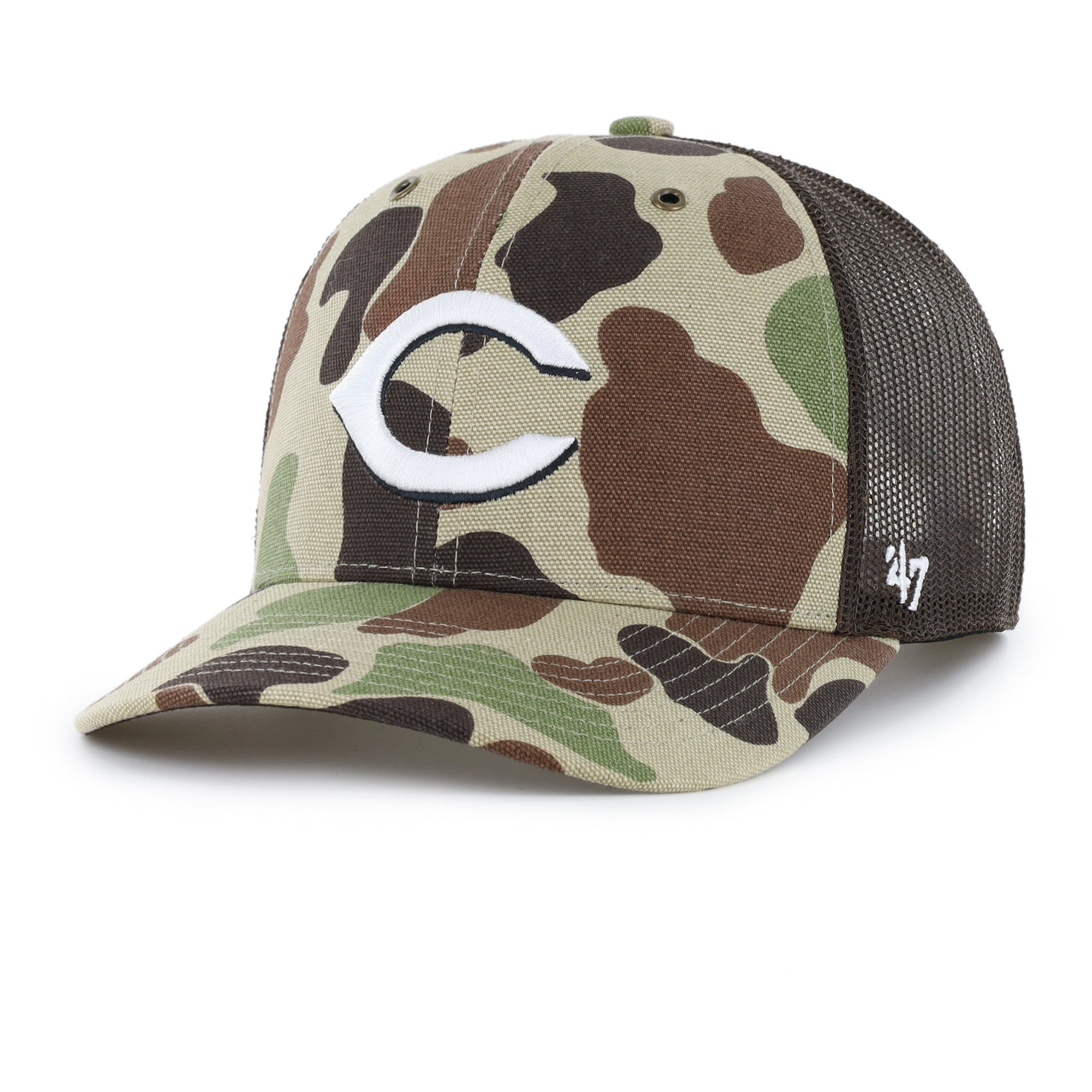 Casquette trucker ajustable Carhartt x '47 Camo Cincinnati Reds Duck pour homme
