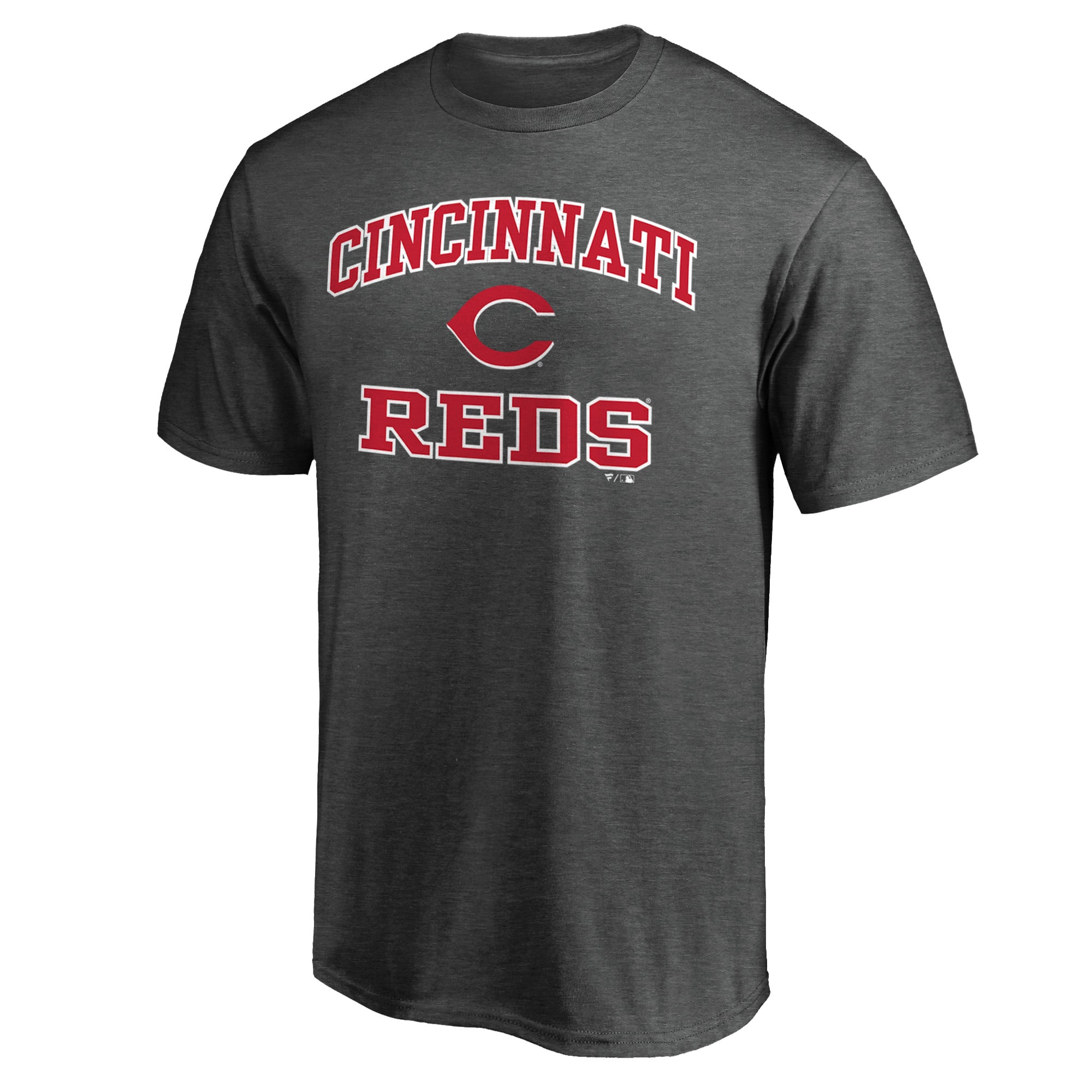 Men's  Charcoal Cincinnati Reds Heart & Soul T-Shirt