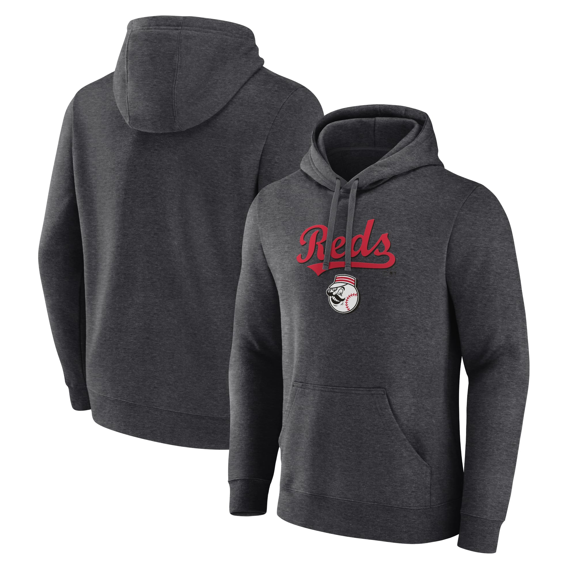 Sweat à capuche homme Cincinnati Reds Team Lockup couleur anthracite