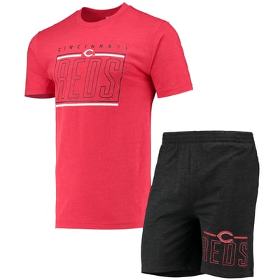 Cincinnati Reds Concepts Sport Meter Top and Shorts Sleep Set - Black/Red