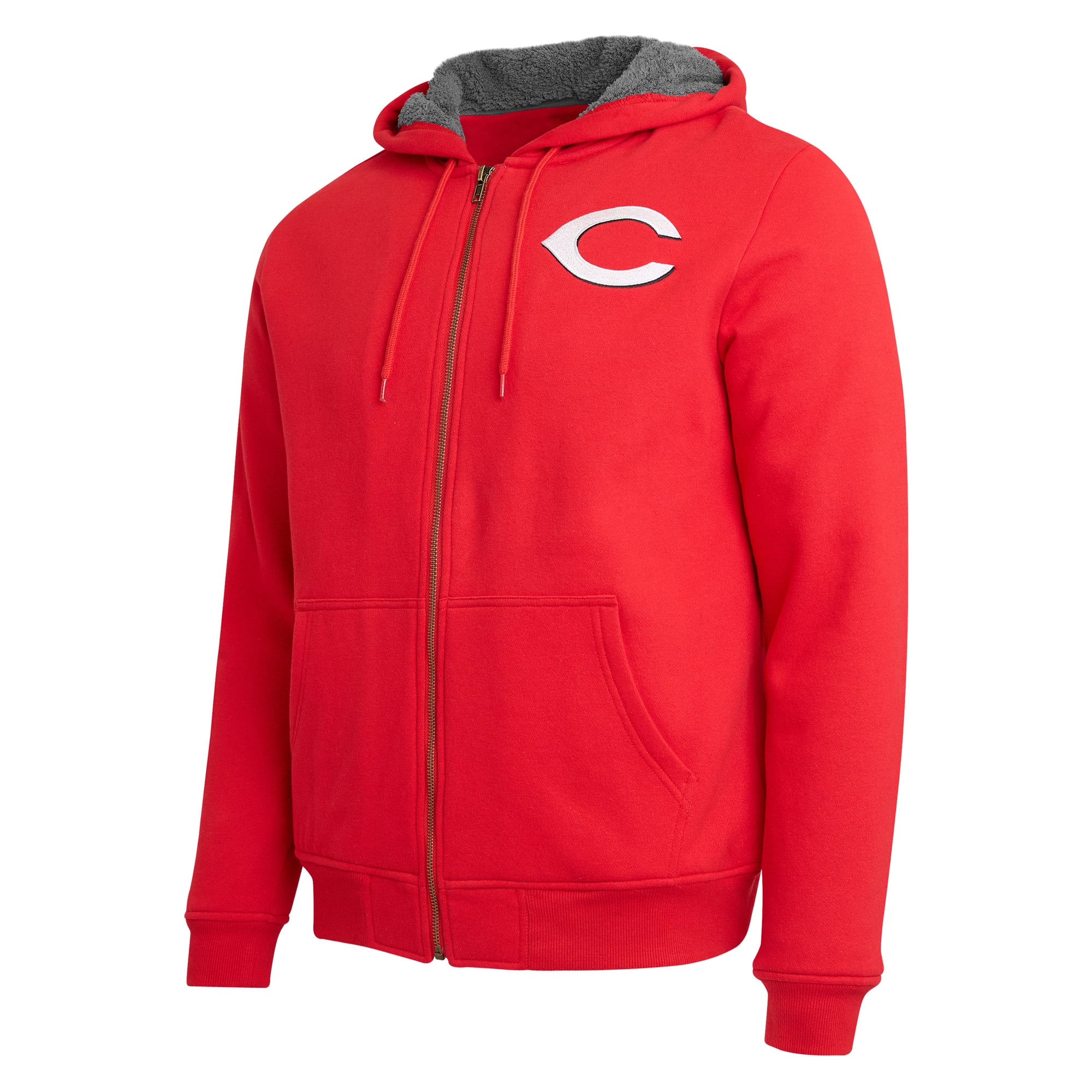 Men's Darius Rucker Collection by Fanatics Red/Gray Cincinnati Reds Sherpa Lined Full-Zip Sweatshirt