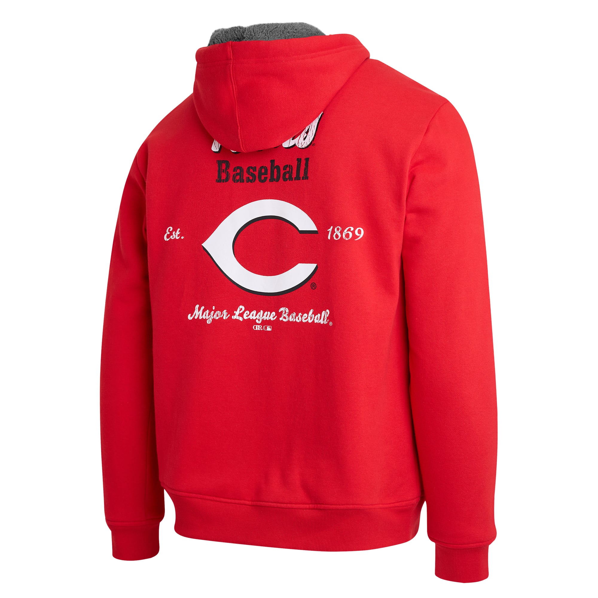 Men's Darius Rucker Collection by Fanatics Red/Gray Cincinnati Reds Sherpa Lined Full-Zip Sweatshirt