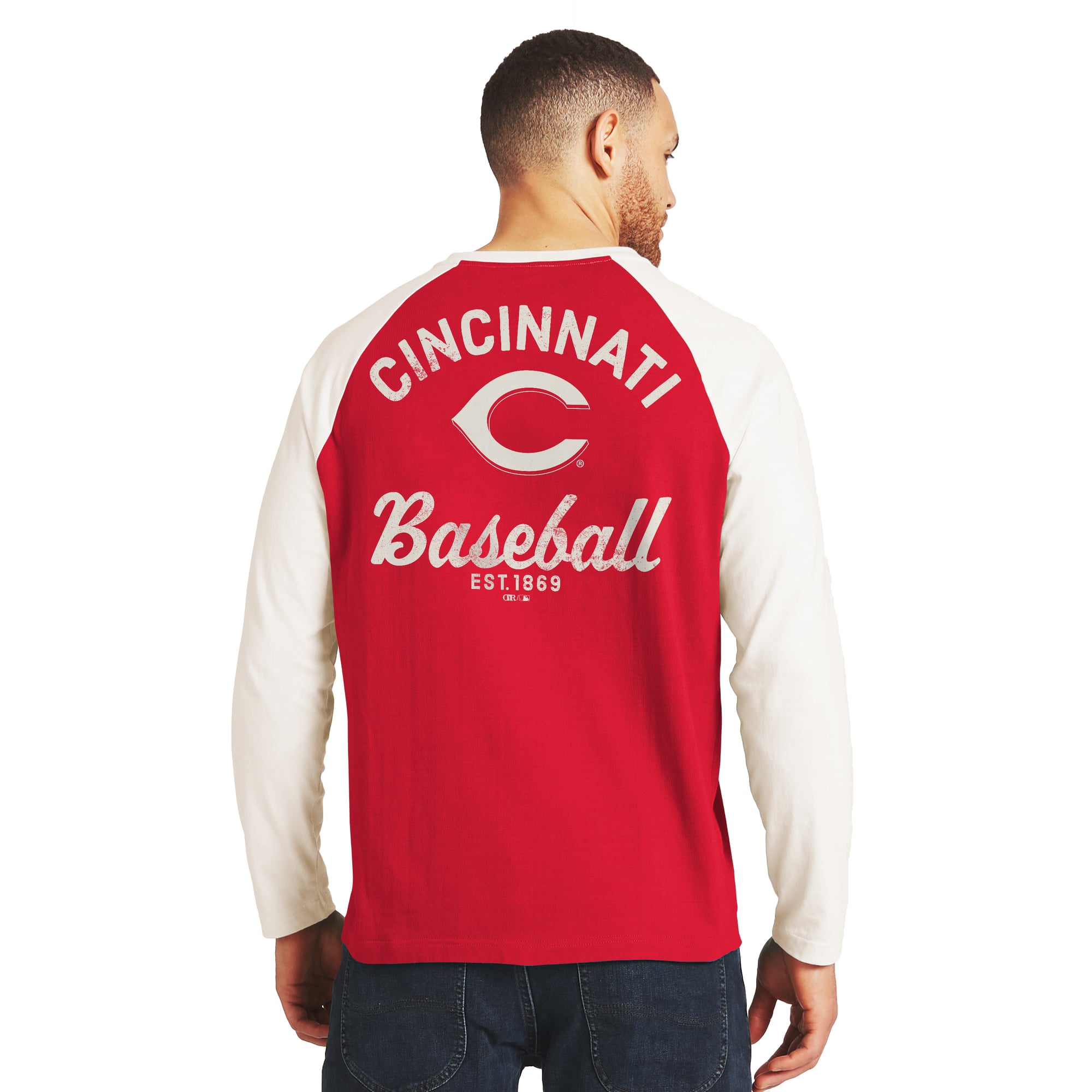 T-shirt à manches longues Henley rouge et blanc Cincinnati Reds de la collection Darius Rucker pour homme par Fanatics