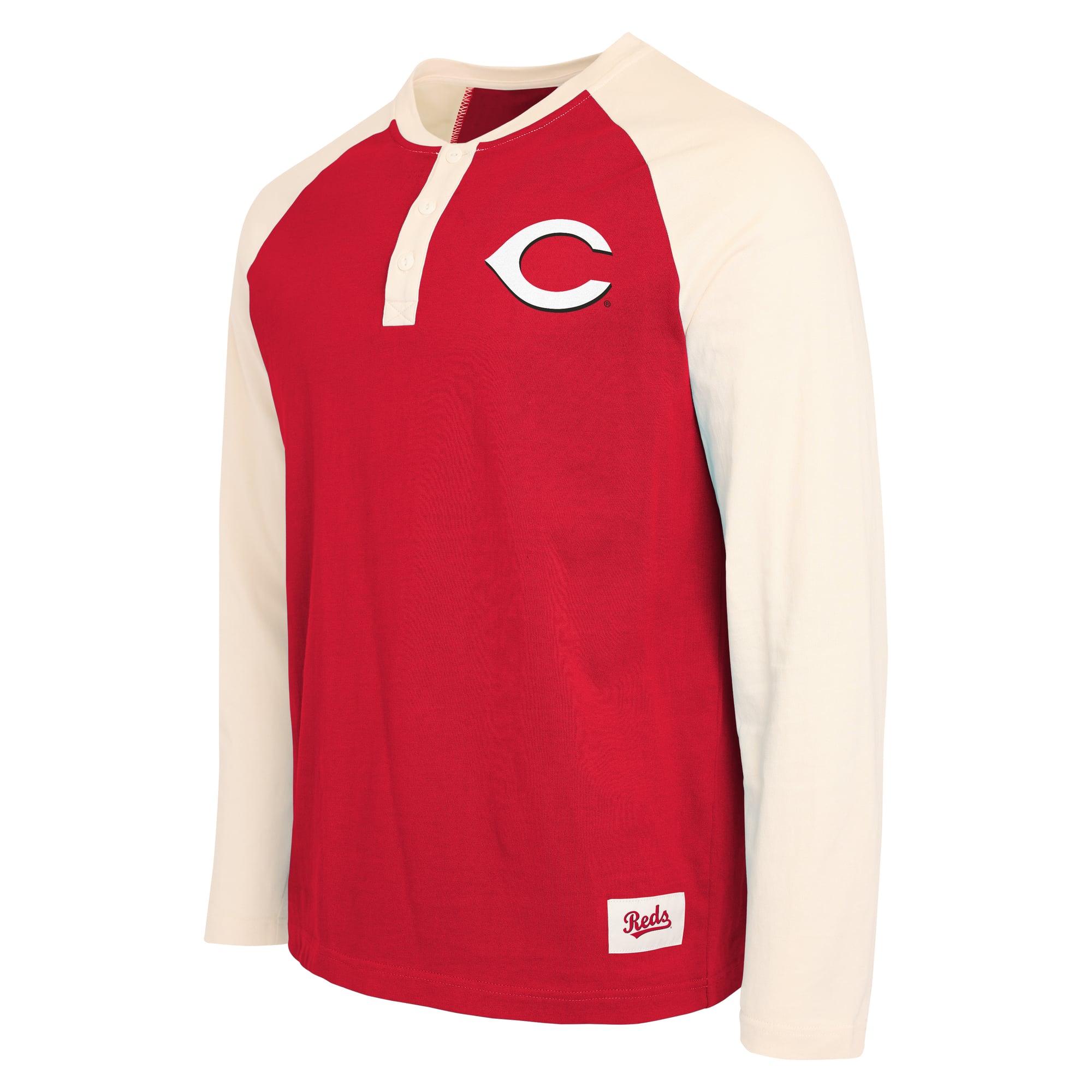 T-shirt à manches longues Henley rouge et blanc Cincinnati Reds de la collection Darius Rucker pour homme par Fanatics