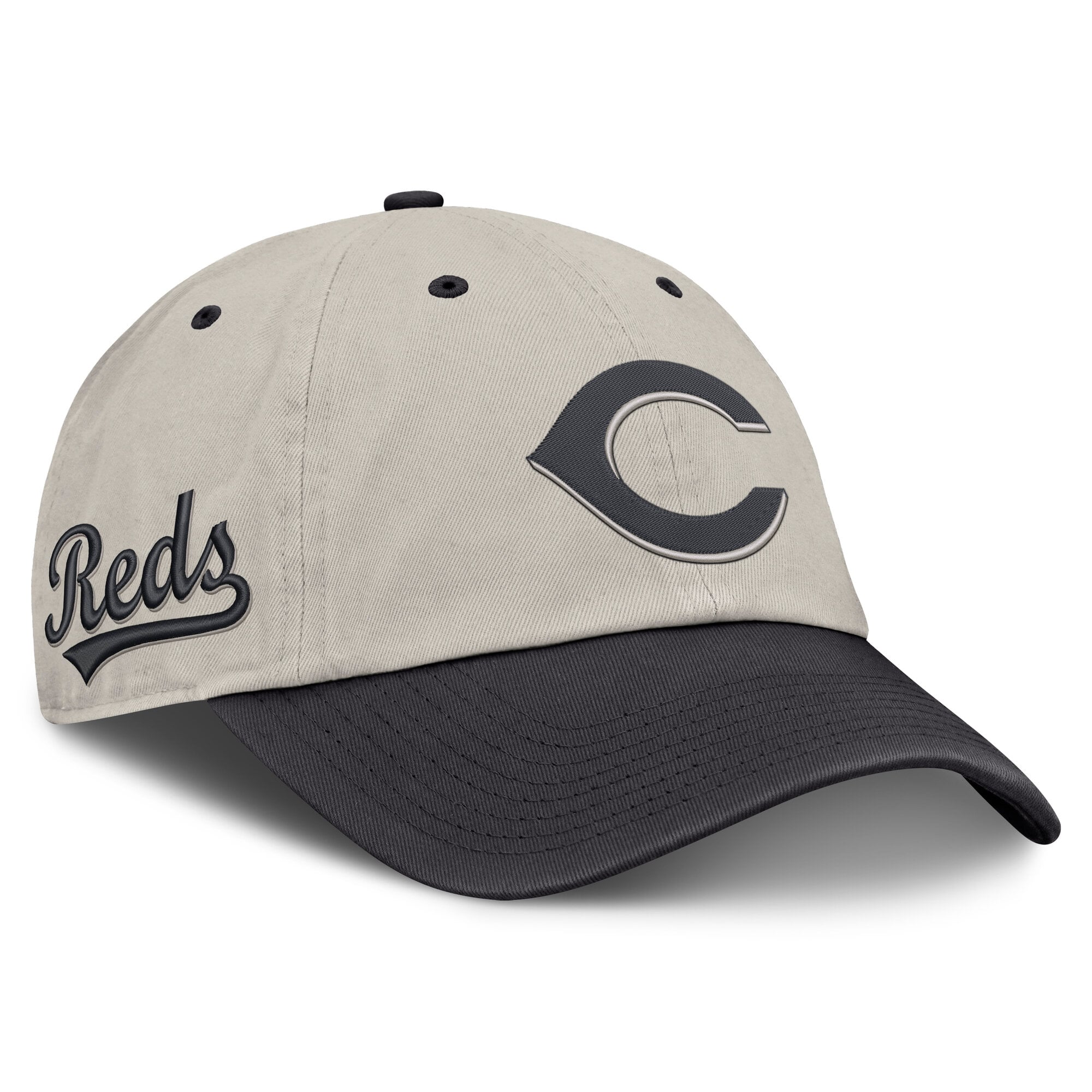 Casquette ajustable Fanatics beige/anthracite Cincinnati Reds pour homme