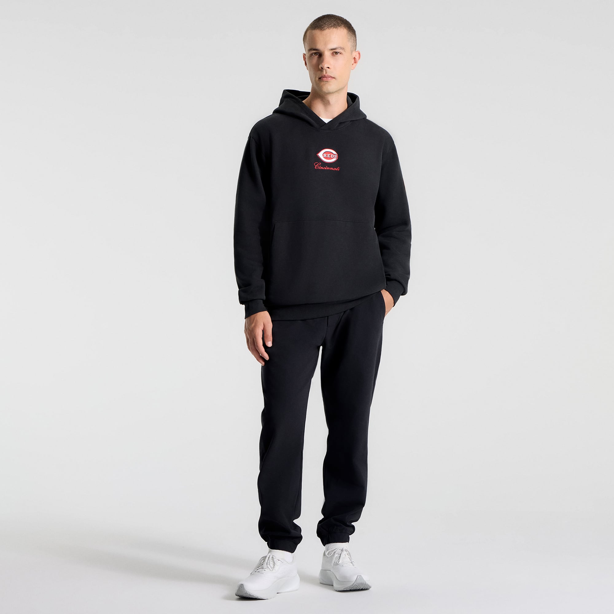 Sweat à capuche Steady State noir des Reds de Cincinnati lululemon pour homme