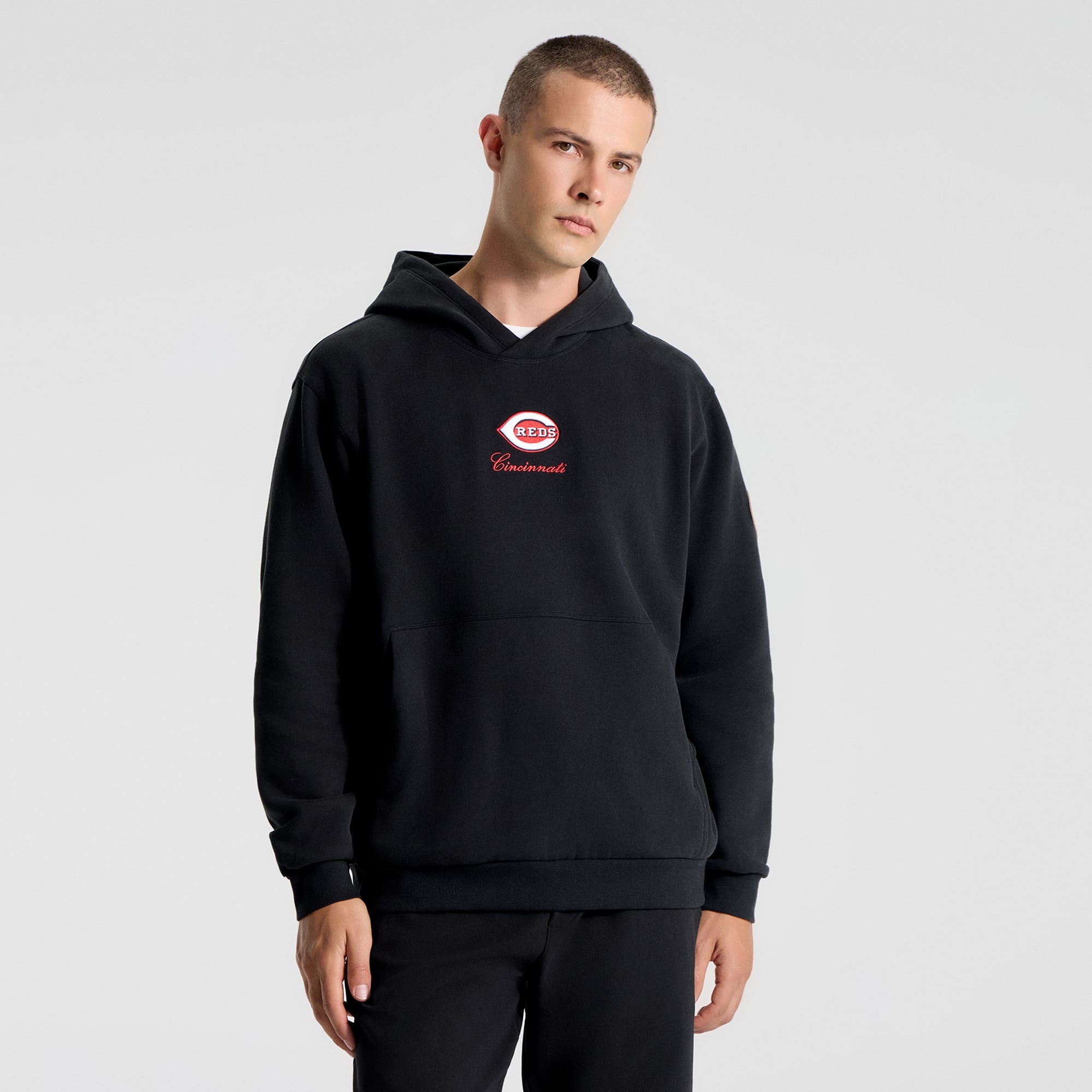 Sweat à capuche Steady State noir des Reds de Cincinnati lululemon pour homme