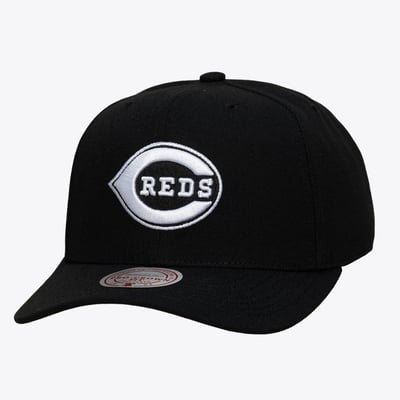 Cincinnati Reds Mitchell & Ness Black and White Pro Crown Snapback - Black
