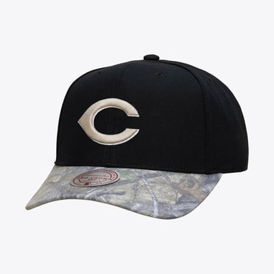  Cincinnati Reds Mitchell & Ness Midnight Timber Pro Snapback Hat - Black