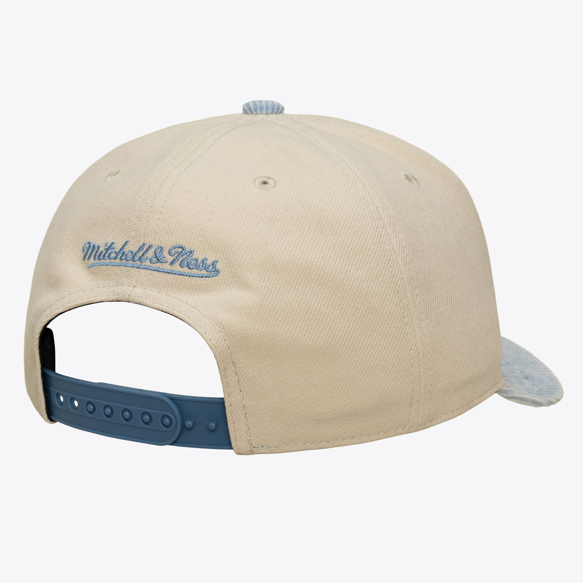 Men's Mitchell & Ness Cream/Light Blue Cincinnati Reds Washed Corduroy Pro Crown Snapback Hat