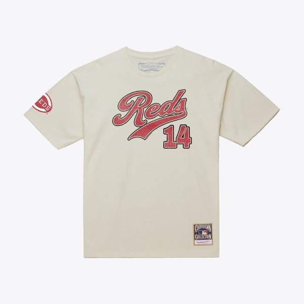 メンズ Mitchell&Ness ピート・ローズ Cream シンシナティ・レッズ 