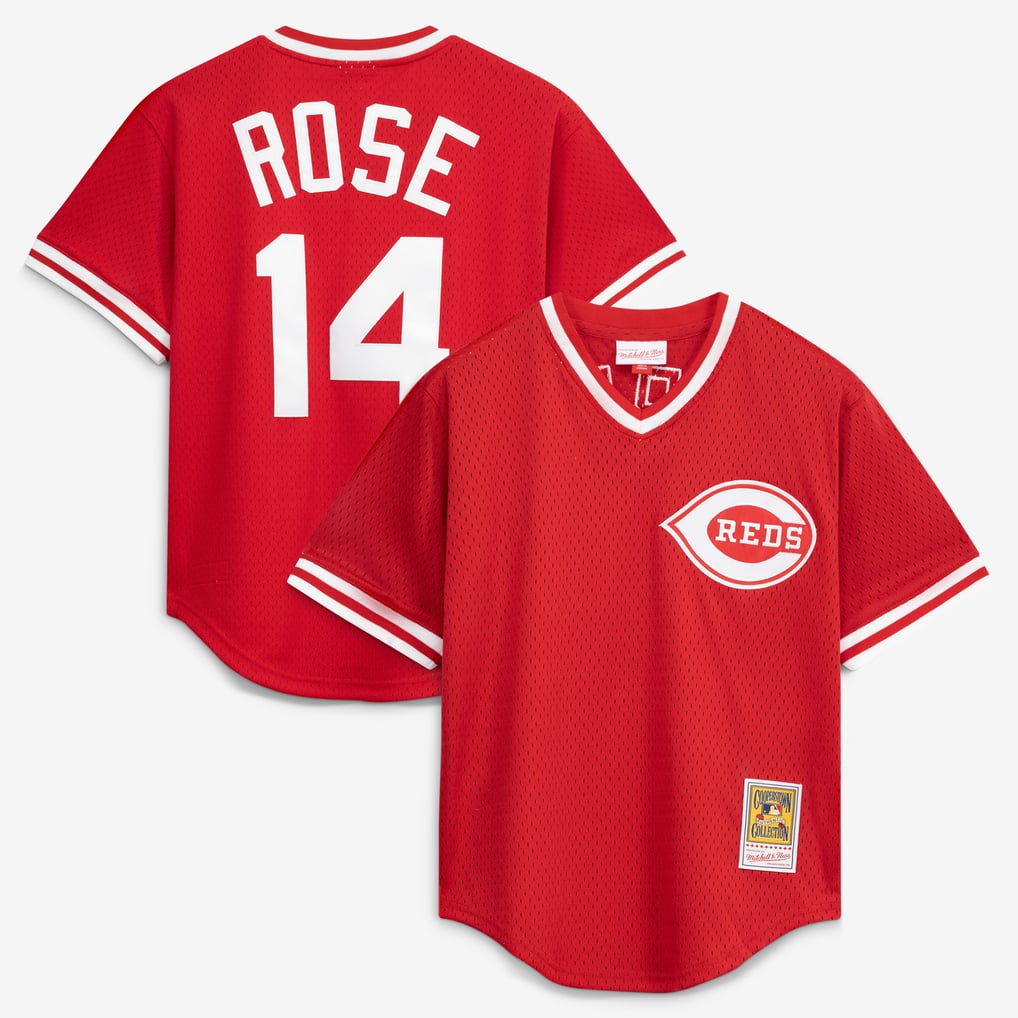メンズ Mitchell&Ness ピート・ローズ レッド シンシナティ・レッズ 