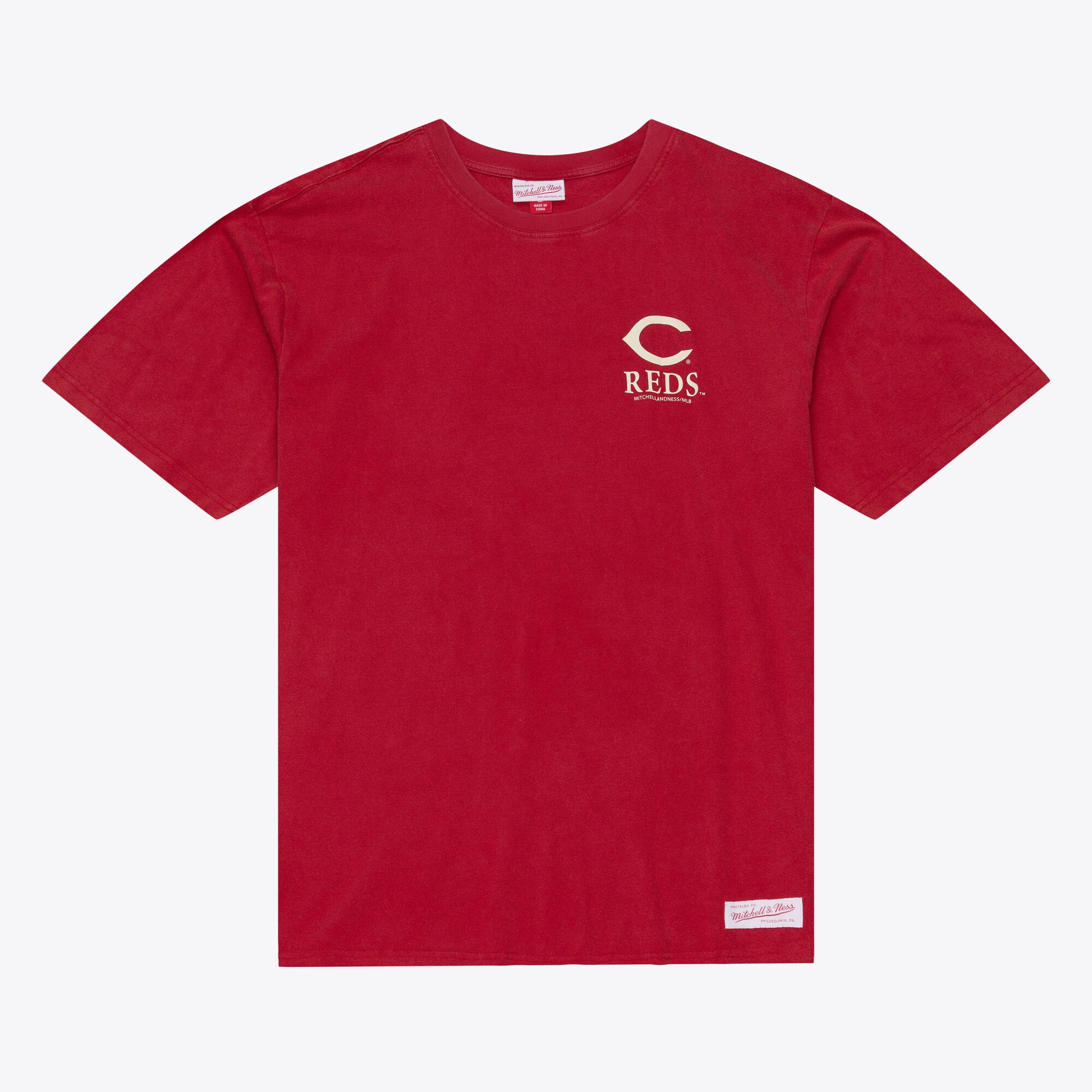 Men's Mitchell & Ness Red Cincinnati Reds Core Essentials T-Shirt