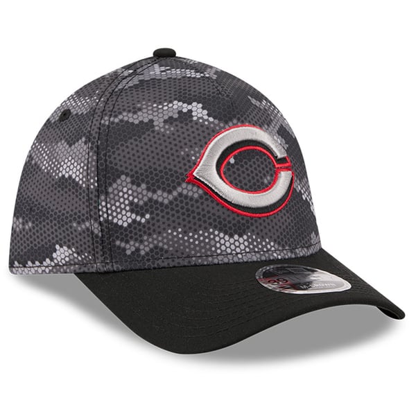 New Era Cincinnati Reds Hat Women OSFM Black Silver Glitter Camo 9FORTY Cap NWOT New Era Cincinnati Reds MLB Flower 9FORTY A-Frame Snapback  main image 3