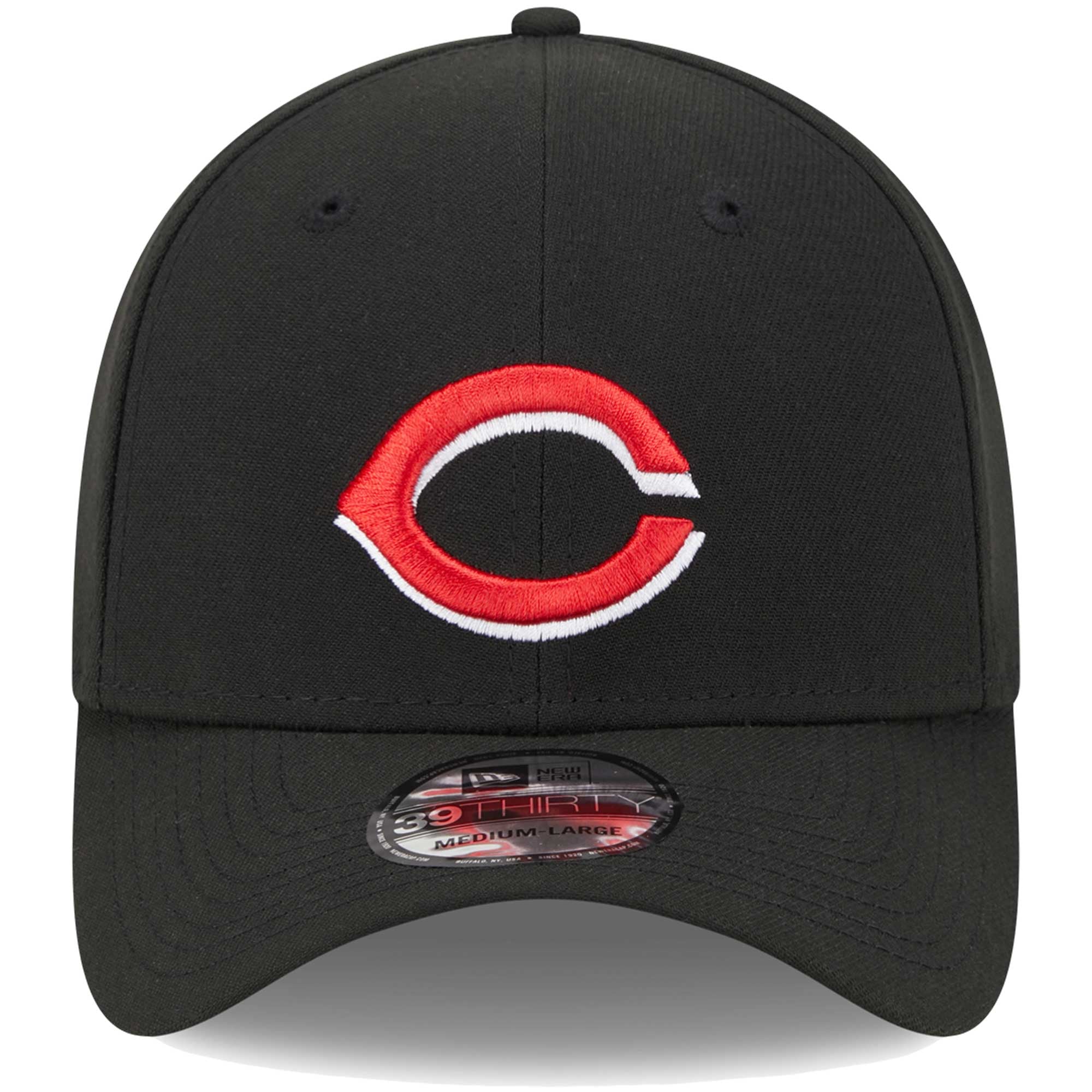 Casquette Flex 39THIRTY avec logo Cincinnati Reds New Era pour homme, noire