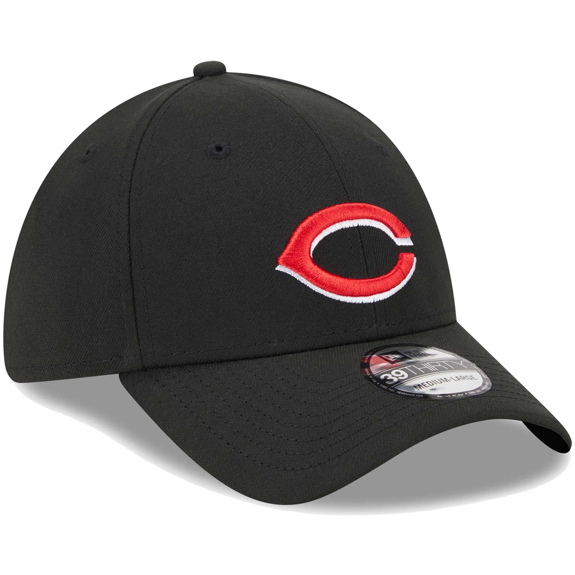 Casquette Flex 39THIRTY avec logo Cincinnati Reds New Era pour homme, noire