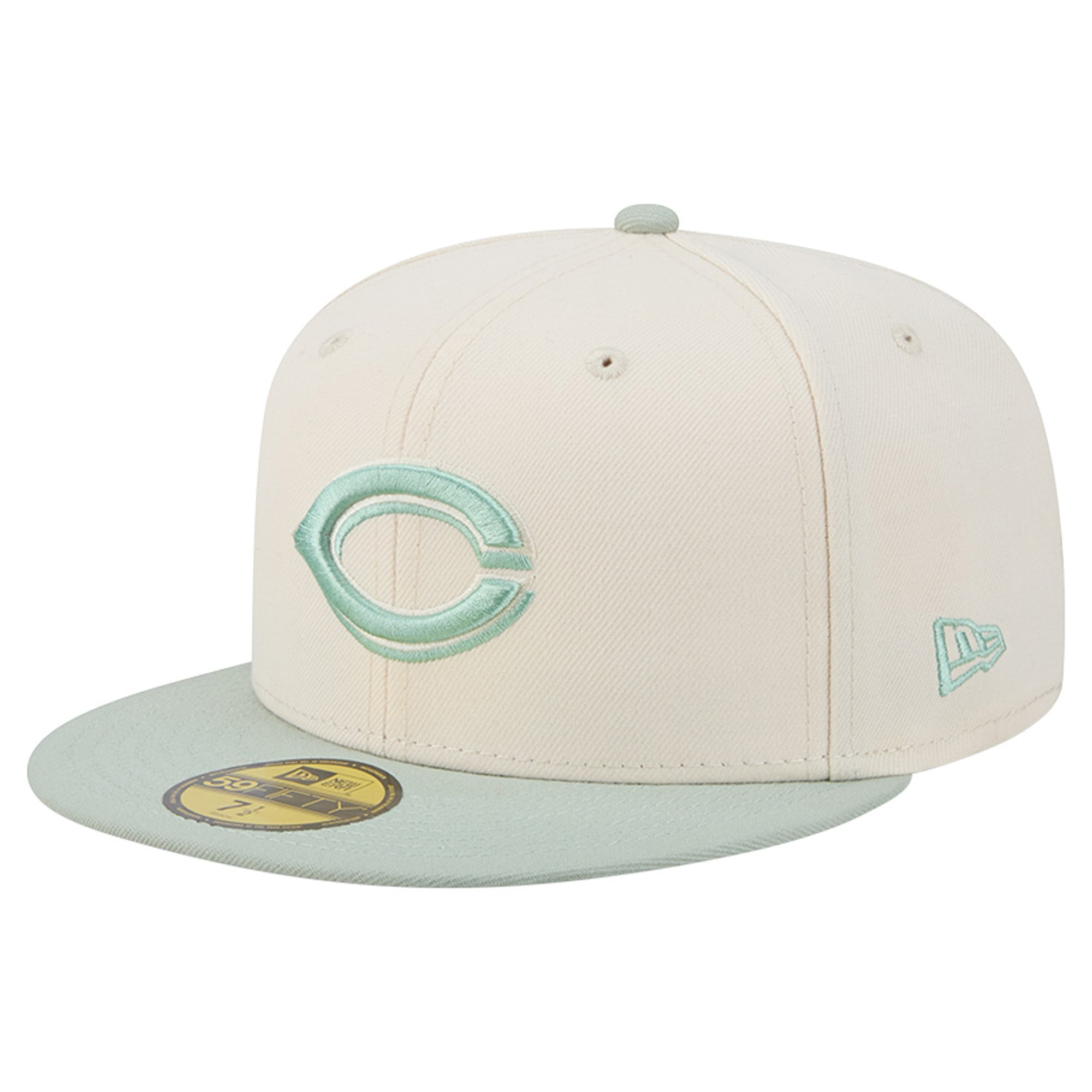 Men's New Era Cream/Green Cincinnati Reds Color Pack 59FIFTY Fitted Hat